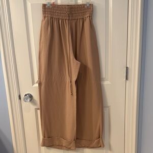 Open Edit Wide Leg Elastic Waist Pants